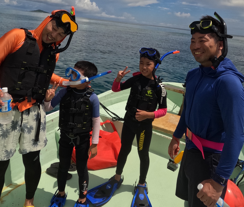 冒険ボートシュノーケリング